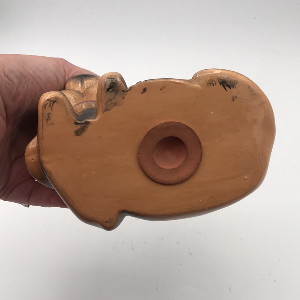 VTG 6-1/2" Droopy Eyes Bassett/Hound Dog Bank Glazed Ceramic - Picture 6 of 8